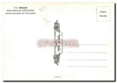 Nossa Senhora do Grouanec — Enclos paroissial do século XVII — Éditions Bretonnes — Verso