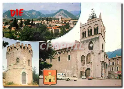 Die (Drôme) — vista panorâmica e igreja — Éditions Collard
