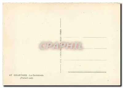 Chartres - Katedra (Portał południowy) — C.A.P. Paryż, nr 47 — Rewers