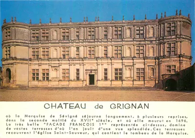 Castelo de Grignan — fachada francesa do século XVII — Edições Cellard
