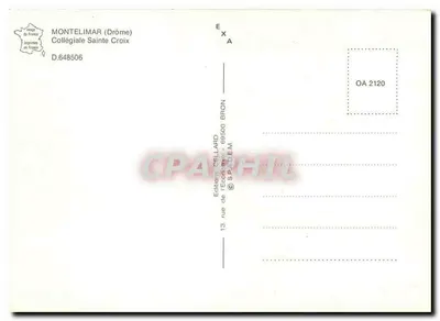 Montélimar — Colegiata de Santa Cruz — Éditions Cellard — Verso