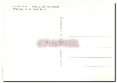 Montélimar — Kolegiata Świętego Krzyża — Wnętrze z widoku z organów — Rewers