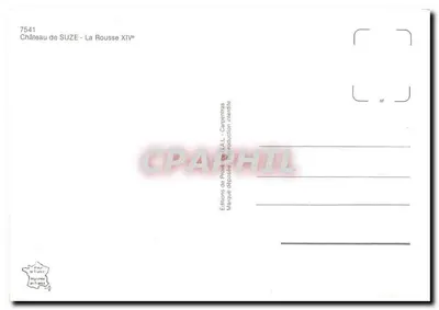 Castelo de Suze — La Rousse XIVe — Éditions de Plaix - Carpentras — Verso
