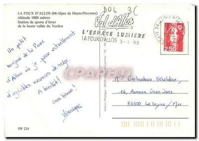 ला फूइक्स डी अलोस — सर्दियों के खेल के स्टेशन — फ्लोरिनिज़, संख्या FP 231 — पीछे