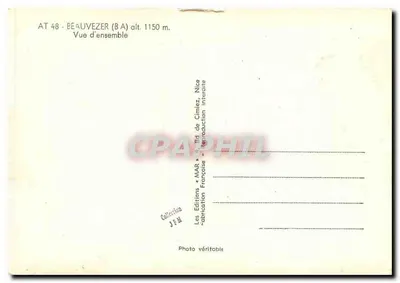Beauvezer (B A) — Widok ogólny — Wydawnictwo «MAR», Nice — Rewers