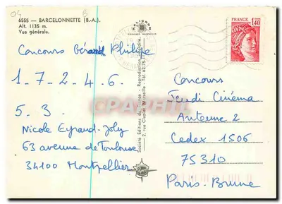 Barcelonnette — Ogólny widok — Wydawnictwo Francji, nr 04 — Rewers