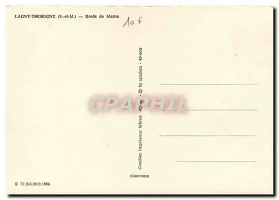 Lagny-Thorigny — Margens da Marne — Combier Imprimeur Mâcon — Verso