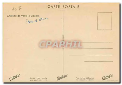 Castelo de Vaux-le-Vicomte — Seine-et-Marne — PELLETIER — Verso