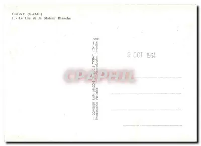 Gagny (S.-et-O.) — Jezioro Domu Biały — Combière, Impr. Macon — Rewers