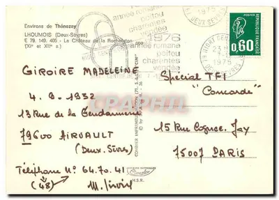 Castillo de La Rochetaton — Alrededores de Thénezay — Combière Editor — Reverso