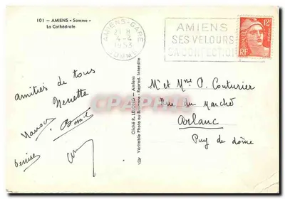 Amiens — A Catedral — Cliché R. LEONG — Verso