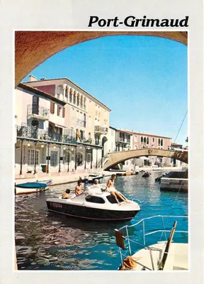 Port-Grimaud — Vista do canal sob um ponte — Edições S.M.D.