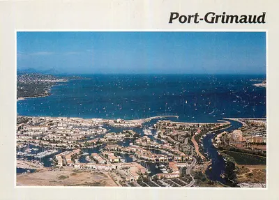 Port-Grimaud — vista aérea do porto e da cidade — Éditions S.M.D.