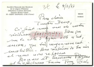 Willa Costeure — Annexe Moulin Vieux — Société d'Entraide des Membres de la Légion d'Honneur — Rewers