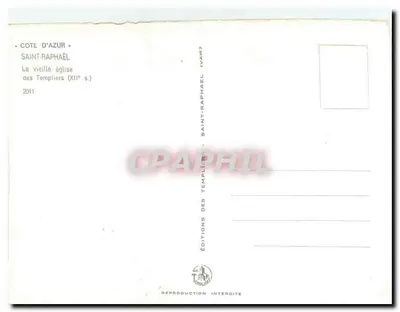 Saint-Raphaël — A antiga igreja dos Templários (século XII) — Edições dos Templários — Verso