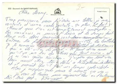 Saint-Raphaël — widok portu, plaży i nabrzeża — Wydawnictwo Art Montulet, seria 532 — Rewers