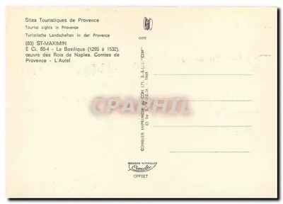 La Basílica de San Maximino - Álter - Editor Combièr Imprimeur — Reverso