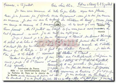 Fontanna w Nans-sur-chez-la-Grotte — Świątynia św. Baume — Wydawnictwo Francuskie — Rewers