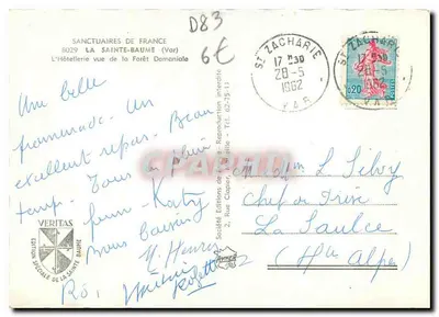 L'Hôtellerie vista da Floresta Domanial — Santuários da França — Edições da Santa-Baume — Verso