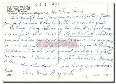St-Étienne de Tinée — Kościół i wieża — Wydawca: Wydawnictwo Fotogeniczne — Rewers