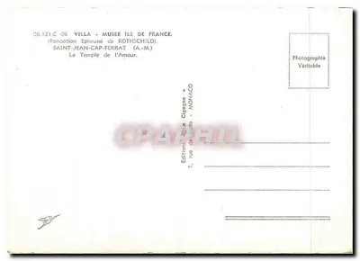 Saint-Jean-Cap-Ferrat — Templo do Amor — Editions La Cisogne — Verso