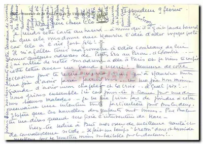 वेसुबिया की घाटी — चित्रित पोस्टकार्ड जिसमें गांवों के दृश्य और रास्ता नक्शा है — प्रकाशक अदृश्य — पीछे
