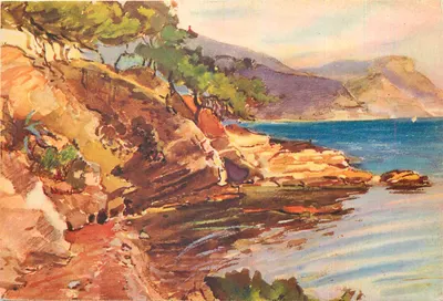 Margem do mar entre Beaulieu e Saint-Jean-Cap-Ferrat — Éditions Lobl, Nice — n° 6160