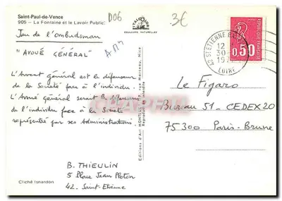 Saint-Paul-de-Vence — De Fontein En Het Openbare Wasplaats — Éditions d'Art Montluc — Achterkant