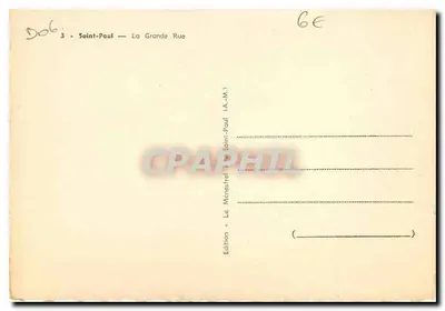 सेंट-पॉल — ला ग्रां रू — संस्करण « ले मेनेस्ट्रेल » (ए.-एम.) — पीछे