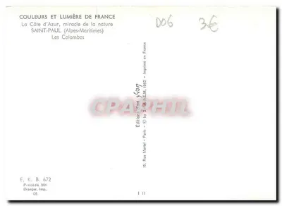 Saint-Paul (Alpes-Maritimes) — Les Colombes — Wydawnictwo Art Draeger — Rewers