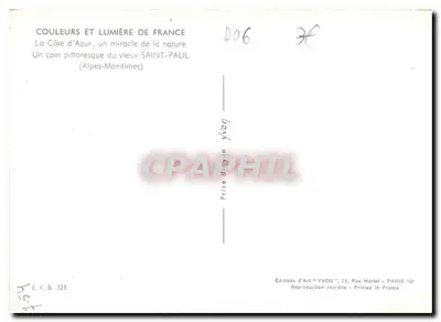 Saint-Paul - Um canto pitoresco do velho Saint-Paul — Edições de Arte YVON — Verso