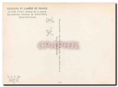 Saint-Paul - Le colombe blanches — Éditions K. B. 324 — Verso