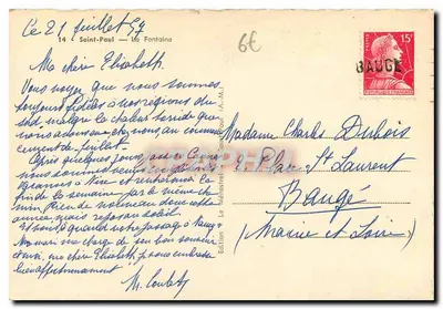 Saint-Paul — A Fonte — Edição Le Méhéstre — Verso