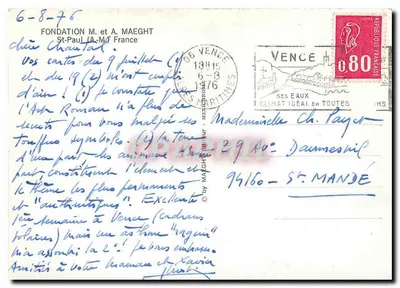 Vista da Fundação M. e A. Maeght — Vence — editor — Verso