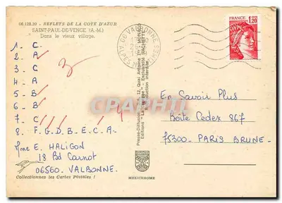 Saint-Paul-de-Vence — Stare miasto — Presse-Diffusion S.A. n° 06.128.20 — Rewers