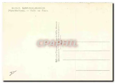 La Cigogne — Saint-Paul-de-Vence — Uitgave door André Laconte — Achterkant