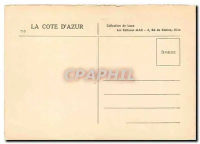 Villefranche-sur-Mer — La Rue Obscure — Wydawnictwo MAR — Rewers