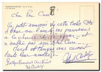 Villefranche-sur-Mer — Vista da baía e do Cap Ferrat — Edições S.E.R.T. - 95, Boulogne (Itália) — Verso