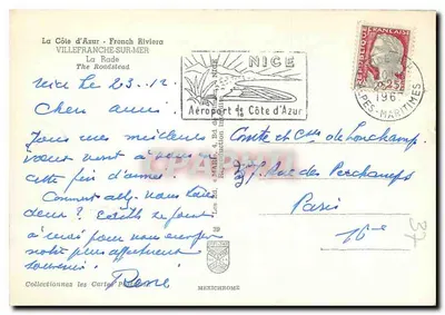 Uitzicht op de Côte d'Azur — Villefranche-sur-Mer — uitgave door IRIS — Achterkant