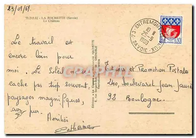 O Castelo de La Rochette — Savoie — Edições La Cigogne — Verso