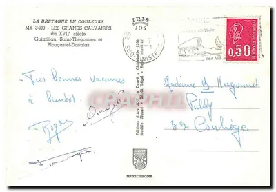 Calvaires bretones — Calvaires de Guimiliau, Saint-Thégonnec e Plougasnet — Éditions d'Art Iris — Verso
