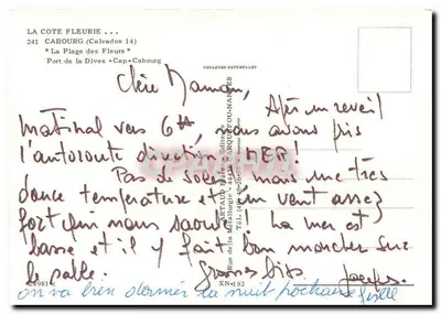 Porto da Dives — Cabourg — Editor COULEURS NATURELLES — Verso