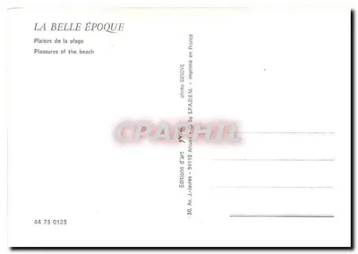 Prazeres da praia — A Belle Époque — Edições DESOVE, 94110 Arcueil — Verso