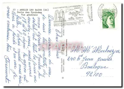 Amélie-les-Bains (66) — Ogólny widok — Wydawnictwo Saint-Simon — Rewers