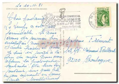 Corniche d'Or — Côte d'Azur — Wydawnictwo S.E.P.A. - 35, Boul de Corbella — Rewers