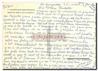Casa de Repouso « Les Jonquilles » — Gaineville (Seine-Maritime) — Emy — Verso