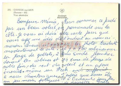CAYEUX-sur-MER — Vista geral — Cores Naturais, n°201 — Verso