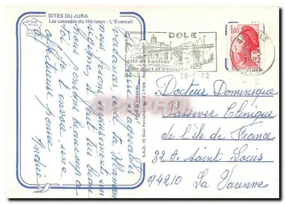 As cascades do Hérisson — O Leque — SITES DO JURA — Éditions T. Cloche, 1962 — Verso