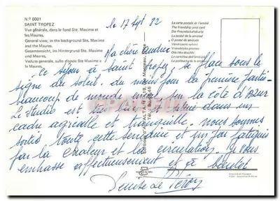 Saint-Tropez — general view with the Maures in the background — Éditeur d'Alat, n° 6001 — Back