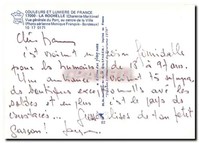 La Rochelle — Ogólny widok Portu, centrum Miasta — Wydawnictwo Internacjonalne Turystyki, seria 17000 — Rewers